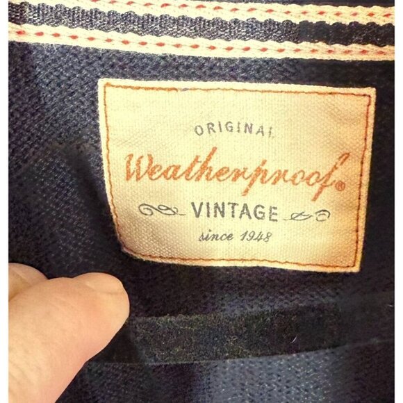 Weatherproof Mens Navy Blue Snow Flake Cardigan Sweater XL Cotton Grandpa Core - Picture 12 of 14